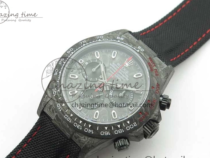 Red Carbon Daytona Carbon on Strap Hand OMF Dial Edition Nylon Black Black A4130 Best DIW 1121